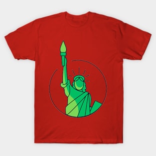 nyc green Liberty T-Shirt